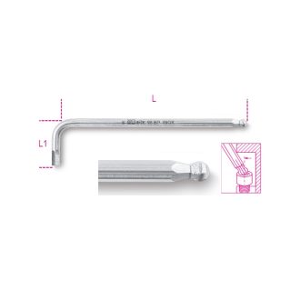   BETA 96BP INOX/4 | 96BPINOX 4 ​Hajlított gömbfejű imbuszkulcs, nemesacélból