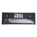 BETA 96BP INOX/B 9 | 96BPINOX/B9 6 darabos hatlapfejű hajlított belső kulcs rozsdamentes acélból, tasakban
