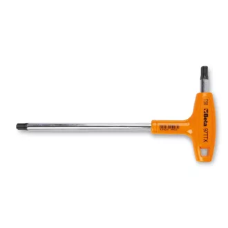   BETA 97TTX/40 | 97TTX 40 T-szárú Torx®-imbuszkulcs, műanyag markolattal, krómozott, fekete hegyek