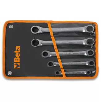   BETA 195/B 5 | 195/B5 5 részes egyenes racsnis csillag-villáskulcs szerszám készlet műanyag dobozban