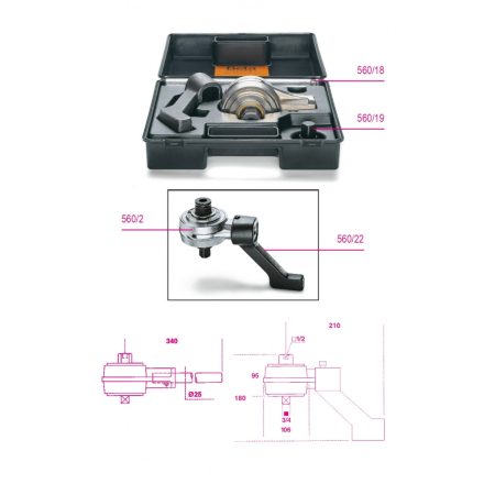 BETA 560/2 | 560/2 Nyomatéksokszorozó tartozékkal, áttétel 5:1