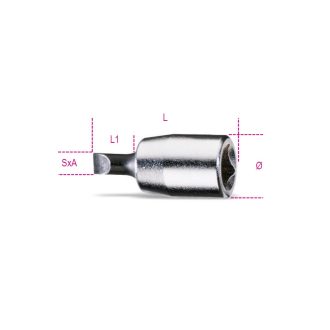   BETA 900LP/1X5,5 | 900LP 1X5,5 Csavarhúzó-dugókulcs hasítottfejű csavarokhoz, krómozott, barnított hegy