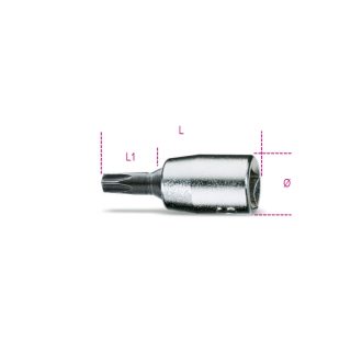   BETA 900TX/20 | 900TX 20 1/4"-os Torx®-imbusz dugókulcs, krómozott, fekete hegyek
