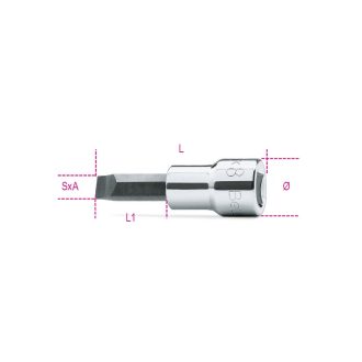   BETA 910LP/1,2X6,5 | 910LP 1,2X6,5 Csavarhúzó-dugókulcs hasítottfejű csavarokhoz, krómozott, barnított fej