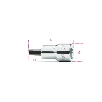   BETA 910PE/5 | 910PE 5 3/8"-os imbusz-dugókulcs, krómozott, fekete heggyel