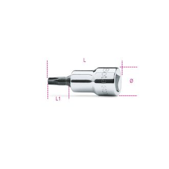   BETA 910TX/27 | 910TX 27 3/8"-os Torx® imbusz-dugókulcs, krómozott, fekete hegy