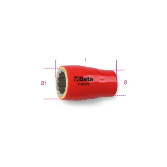   BETA 910MQ-B/7 | BETA 910MQ-B/6 3/8" TIZENKÉTSZÖGŰ DUGÓKULCS, SZIGETELT 7 MM