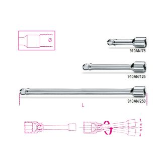 BETA 910AN/250 | 910AN/250 3/8”-os gömbvégű toldó