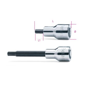   BETA 920PE/9L | 920PE 9L 1/2"-os imbusz-dugókulcs, krómozott, barnított hegy
