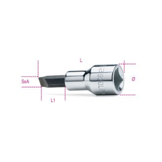   BETA 920LP/1,2X6,5 | 920LP 1,2X6,5 Csavarhúzó-dugókulcs hasítottfejű csavarokhoz, krómozott, barnított fej