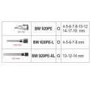 BETA BW 923E-PE/C18WORKER | BW 923E-PE/C18 WORKER DUGÓKULCS KÉSZLET,18 RÉSZES 1/2"-S