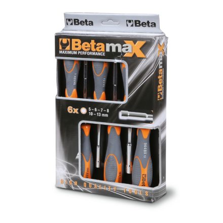 BETA 944BX/D6" | 944BX/D6 6 részes dugókulcs-csavarhúzó szerszám készlet bi-materiál nyéllel 