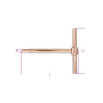 BETA 951BA/4 | BETA 951BA/4 T-SZÁRÚ IMBUSZKULCS, SZIKRAMENTES 4 MM