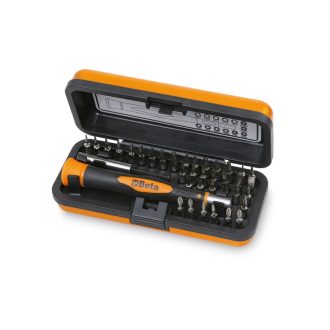   BETA 1256/C36-2" | 1256/C36-2 Bimateriál-műszerész csavarhúzó 36 cserélhető 4 mm-es bit-tel és mágneses hosszabbítóval