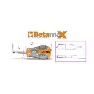   BETA 1290N/4X30 | 1290N 4X30 Extra rövid csavarhúzó hasítottfejű csavarokhoz