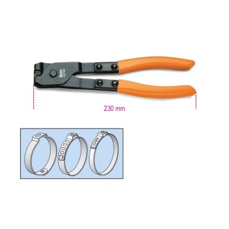   BETA 1473A | 1473A OETIKER® szemesbilincs összehúzó fogó, barnított, PVC-bevonatú szárral