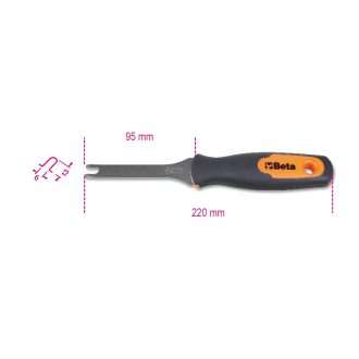  BETA 1479U/13 | 1479U/13 Kárpitpatent kiszedő szerszám, villa nemes acélból