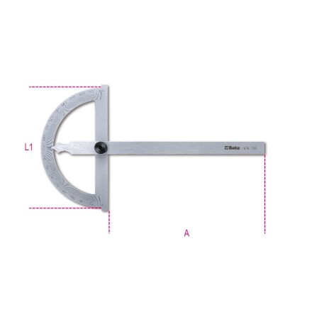 BETA 1676/120 | 1676 120 Szögmérő, rozsdamentes acélból