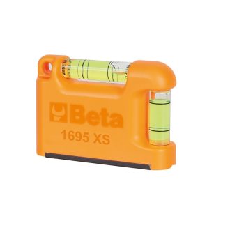   BETA 1695/XS | 1695XS Zseb vízmérték V-formájú mérőfelülettel, mágneses, profilírozott alumínium 2 törésbiztos libella Pontosság: 1 mm/m