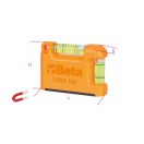 BETA 1695/XS | 1695XS Zseb vízmérték V-formájú mérőfelülettel, mágneses, profilírozott alumínium 2 törésbiztos libella Pontosság: 1 mm/m