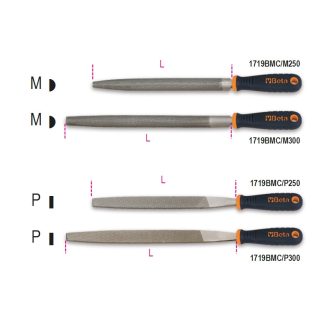   BETA 1719BM C/P250 | 1719BMC/P 250 Félkerek és laposreszelő, műanyag nyéllel
