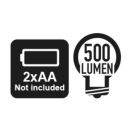 BETA 1833S | 1833S LED zseblámpa intenzív fényerővel, robusztus eloxált alumíniumból, 500 lumenig