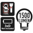 BETA 1833XL | 1833XL LED zseblámpa intenzív fényerővel, robusztus eloxált alumíniumból, 1 500 lumenig