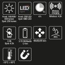 BETA  1838POCKET | 1838POCKET Csuklós LED zsebreflektor kettős világítással és vezetéknélküli töltővel