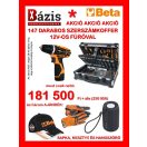 BW 2056E 12V 147 darabos szerszámkészlet és 12V fúrótáskában, általános karbantartáshoz