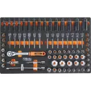 BW 2400S-O8/E-L | BW 2400S-O8/E-L Worker 8 fiókos szerszámkocsi 398 darabos szerszámkészlettel