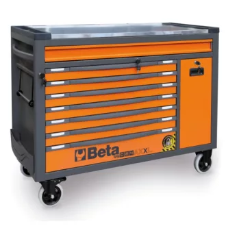   BW 2400S-XLO9/E-XXL | BW RSC24AXXL/O Worker 8 fiókos szerszámkocsi borulásgátló rendszerrel, hosszú modell 1061 darabos szerszámkészlettel