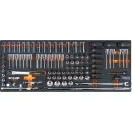 BW 2400S-XLO9/E-XXL | BW RSC24AXXL/O Worker 8 fiókos szerszámkocsi borulásgátló rendszerrel, hosszú modell 1061 darabos szerszámkészlettel