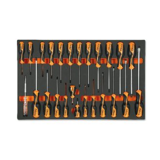   BETA M195 | M195 Habszivacs tálca BetaGrip csavarhúzókkal hasított fejű, Phillips® és Torx® csavarokhoz