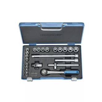   Gedore dugókulcs készlet, 3/8", 22 részes, hatszög, 6-22 mm (30 HMU-3)