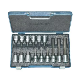   Gedore imbusz dugókulcs betét készlet 1/2" 15 részes, belső hatszög 5-17 mm (IN 19 LKM)