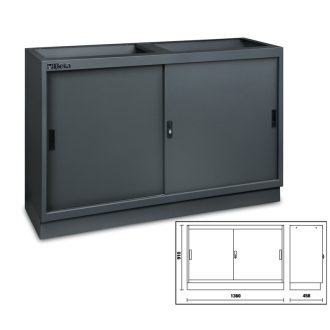   C45PRO MAL 2 ajtós, 1360 mm hosszú rögzített modul a C45PRO műhelyberendezés összeállításhoz