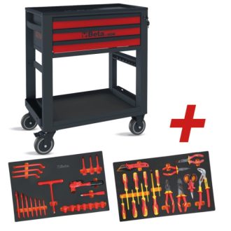   BETA 5100 RSC51-MQ38 | 5100 RSC51-MQ38 3 fiókos szerszámkocsi és 38 darabos szerszámkészlet hibrid és elektromos gépjárművek javításához és karbantartásához