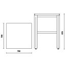 BETA C55KAI-G | C55KAI-G Sarok munkalap műhelyberendezés összeállításhoz, 700x700 méret lábakkal