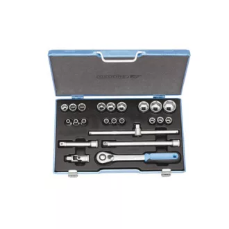   Gedore dugókulcs készlet, 1/2", 23 részes, hatszög, 8-32 mm (19 EMU-20)