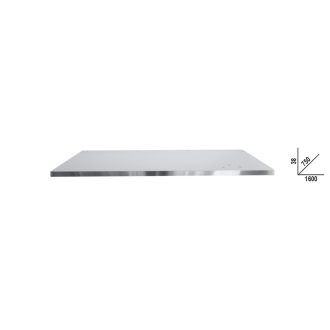   BETAC58PLT-X 1,6|C58PLT-X 1,6 Rozsdamentes acéllal fedett MDF munkalap (1600x750 mm) a C58BC moduláris munkapadokhoz