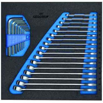   Gedore csillag-villáskulcs készlet Check-Tool modulban (1500 CT2-7)