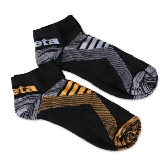   BETA 7431P | 7431P Két pár sneaker zokni szellőző betétekkel Egy pár fekete/narancs és egy pár fekete/szürke színű zokni.M