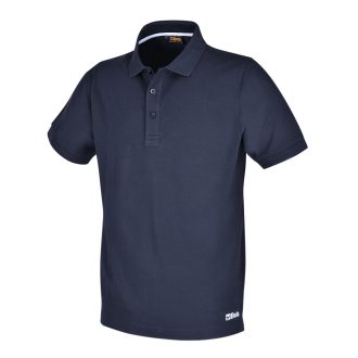   BETA7552BL S|7552BL S Három gombos munka pólóing, piqué pamut, 200 g/m3, kék