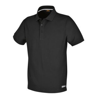   BETA7552N L|7552N L Három gombos pólóing, piqué pamut, 200 g/m2, fekete