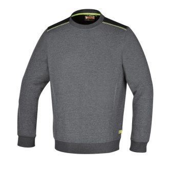   BETA 7642G/XXL | 7642G/XXL Kerek nyakú, hosszú ujjú felső, 240 g/m2,
60% pamut, 40% poliészter,
melange szürke – fekete betétekkel