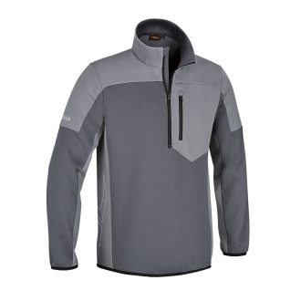   BETA7643G XL|7643G XL Rövid cipzáras hosszú ujjú felső, 80% pamut, 20% poliészter, 280 g/m2, antracit/világos szürke