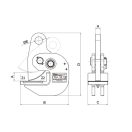 BETA ROBUR 8135H | 8135H 3,0 Vízszintes lemezfogó sík felületű munkadarabokhoz max. 30HRC/300HB keménységű anyagokhoz