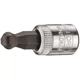   Gedore imbusz dugókulcs betét 1/4", gömbfej, belső hatszög 5 mm (IN 20 K 5)