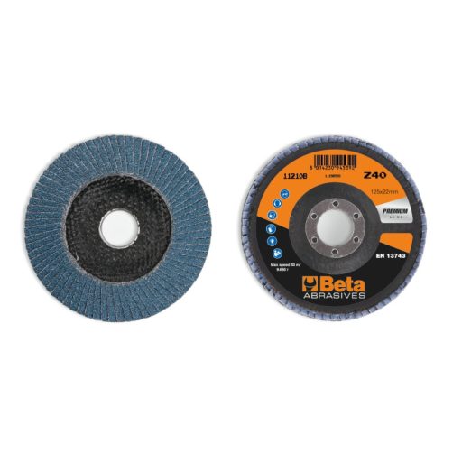 BETA 11210B 40 | BETA 11210B 40 Csiszolótárcsák cirkónium csiszolóvászonnal, üvegszál csiszolótalp, egylamellás kivitel