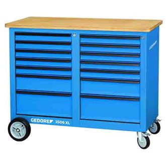   Gedore guruló munkapad 1.25 m széles 14 fiókkal (1506 XL 2511)